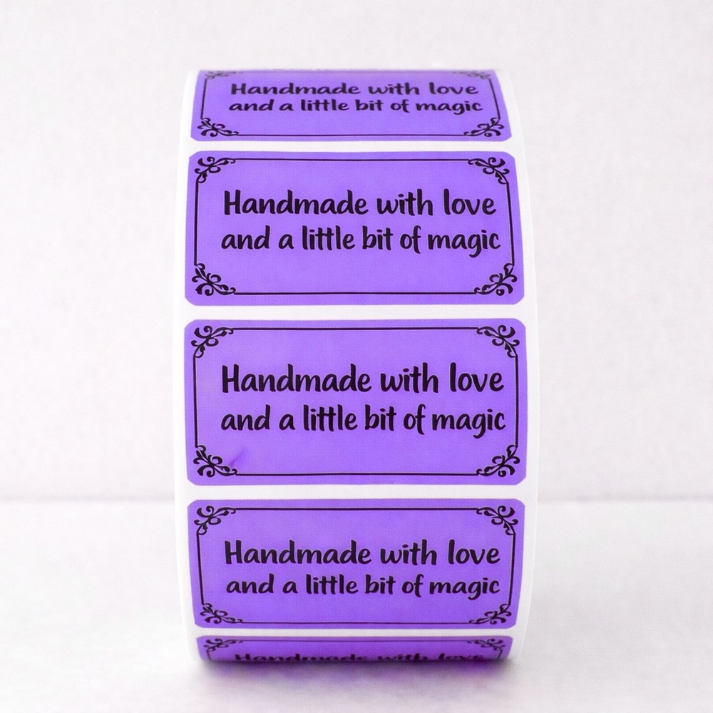 2 x 1 Inch Handmade With Love Stickers – 100 Pack Boutique Packaging Labels - Picture 7 of 10